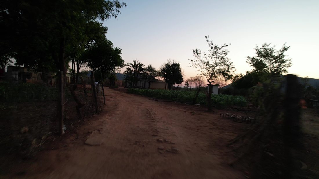 Winding road at golden hour